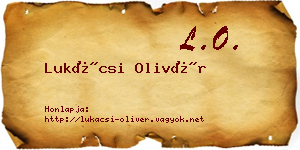 Lukácsi Olivér névjegykártya