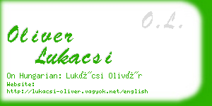 oliver lukacsi business card